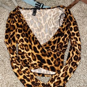 Cheetah cropped long sleeve